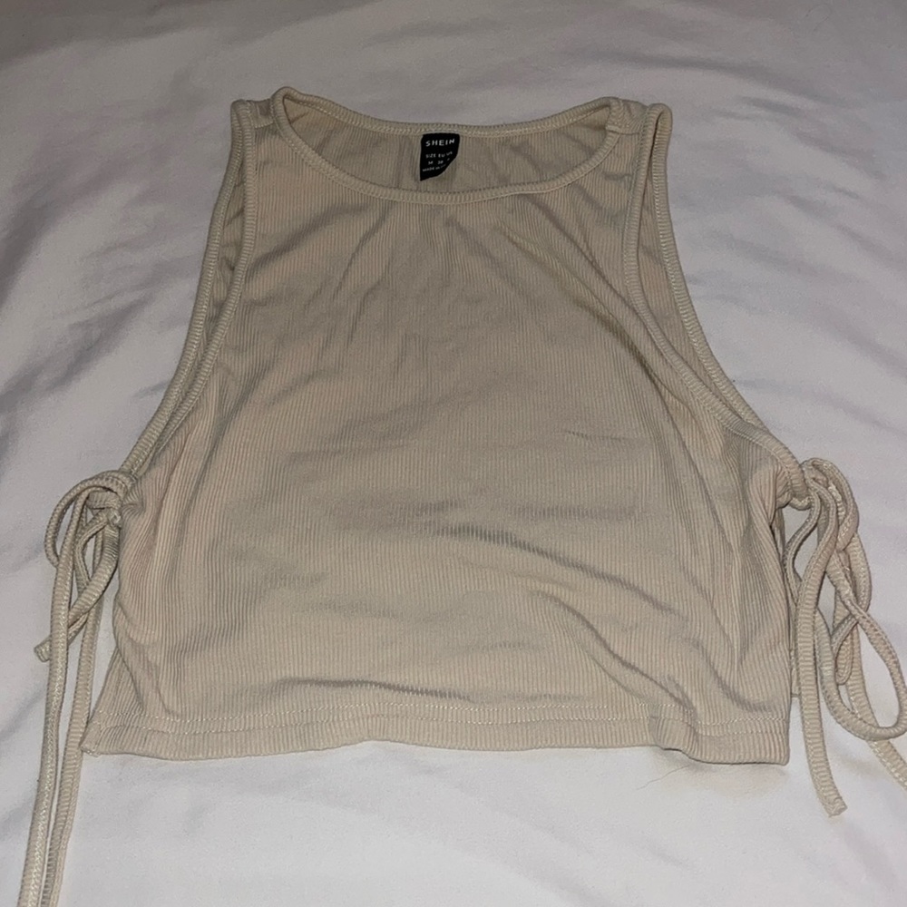 SHEIN tie side top